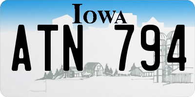 IA license plate ATN794