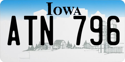 IA license plate ATN796