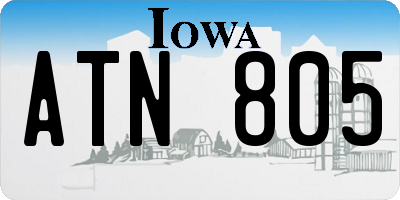IA license plate ATN805