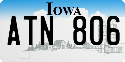 IA license plate ATN806
