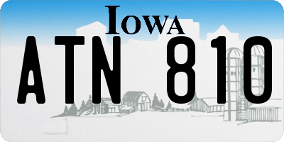 IA license plate ATN810