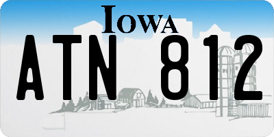 IA license plate ATN812