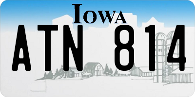 IA license plate ATN814