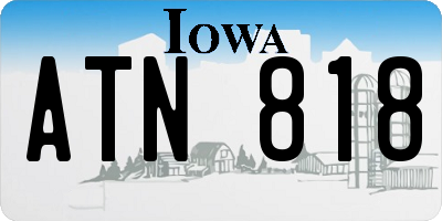 IA license plate ATN818