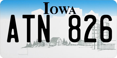 IA license plate ATN826