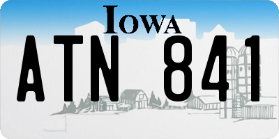 IA license plate ATN841