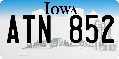 IA license plate ATN852