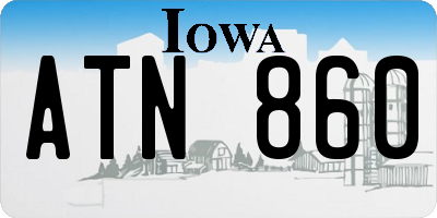 IA license plate ATN860