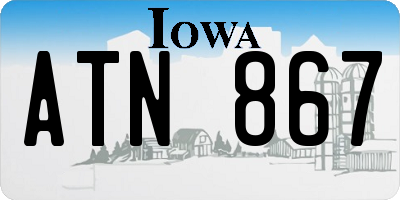 IA license plate ATN867