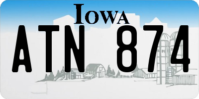 IA license plate ATN874