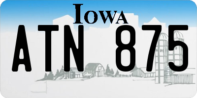 IA license plate ATN875