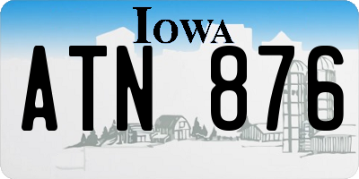 IA license plate ATN876