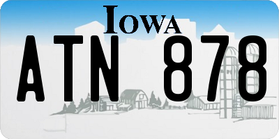 IA license plate ATN878