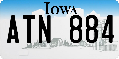 IA license plate ATN884