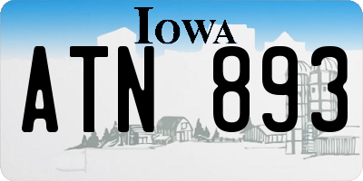 IA license plate ATN893