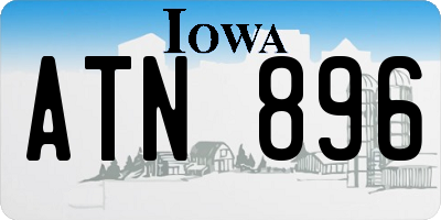 IA license plate ATN896