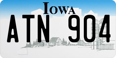 IA license plate ATN904