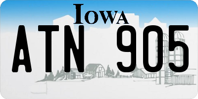 IA license plate ATN905