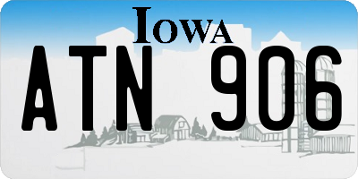 IA license plate ATN906