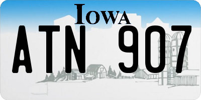 IA license plate ATN907