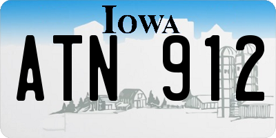 IA license plate ATN912
