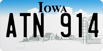 IA license plate ATN914