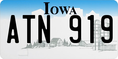 IA license plate ATN919