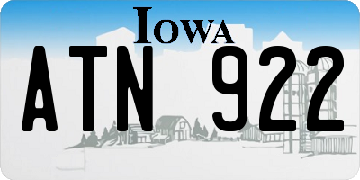 IA license plate ATN922