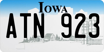 IA license plate ATN923