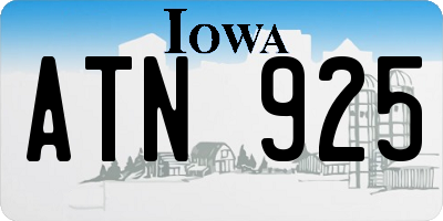 IA license plate ATN925