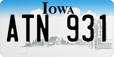 IA license plate ATN931