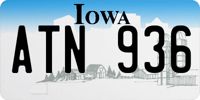 IA license plate ATN936