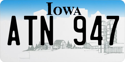 IA license plate ATN947