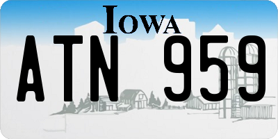IA license plate ATN959
