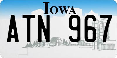 IA license plate ATN967
