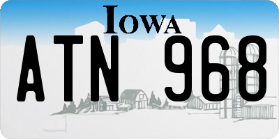 IA license plate ATN968