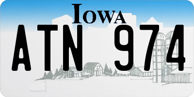 IA license plate ATN974