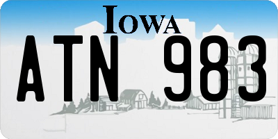 IA license plate ATN983