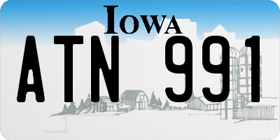IA license plate ATN991