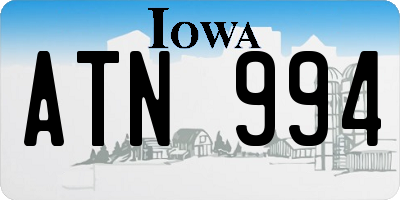 IA license plate ATN994