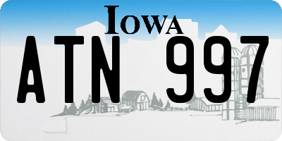 IA license plate ATN997