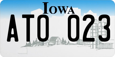 IA license plate ATO023