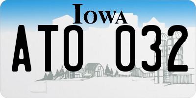 IA license plate ATO032