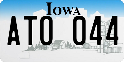 IA license plate ATO044