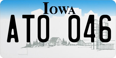IA license plate ATO046