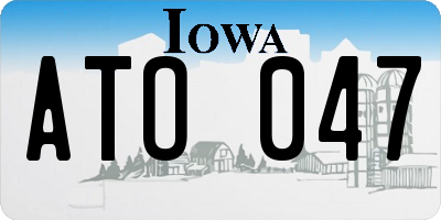 IA license plate ATO047