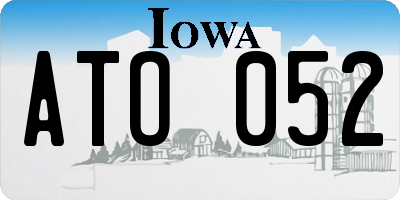 IA license plate ATO052