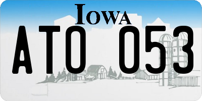 IA license plate ATO053