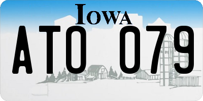 IA license plate ATO079