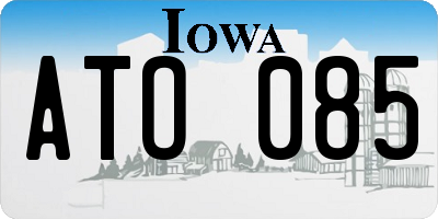 IA license plate ATO085
